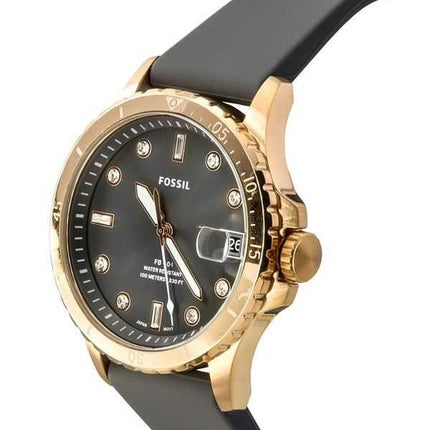 Orologio da donna Fossil FB-01 cinturino in silicone quadrante grigio quarzo ES5293 100M