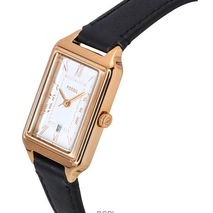 Orologio da donna Fossil Raquel con cinturino in pelle e quadrante bianco al quarzo ES5310