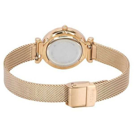 Orologio da donna Fossil Carlie in acciaio inossidabile color oro rosa con quadrante argentato al quarzo ES5314SET con set regal