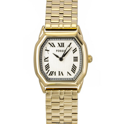 Orologio da donna Fossil Harlow ES5361 in acciaio inossidabile color oro con quadrante color crema al quarzo