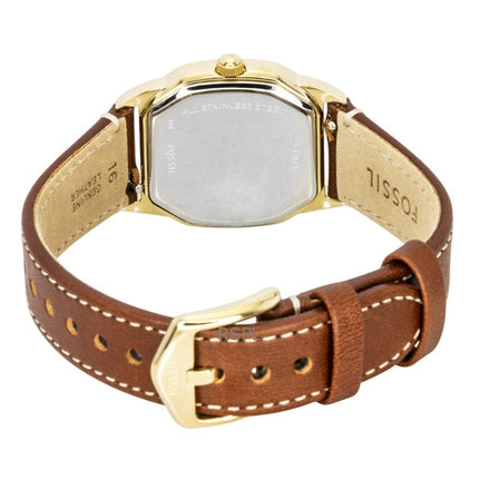 Orologio da donna Fossil Harlow con cinturino in pelle e quadrante beige al quarzo ES5364