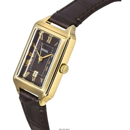 Orologio da donna Fossil Raquel con cinturino in pelle e quadrante marrone al quarzo ES5367