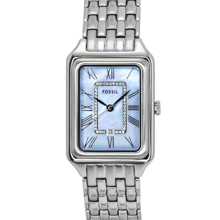 Orologio da donna Fossil Raquel in acciaio inossidabile con quadrante in madreperla e quarzo ES5402