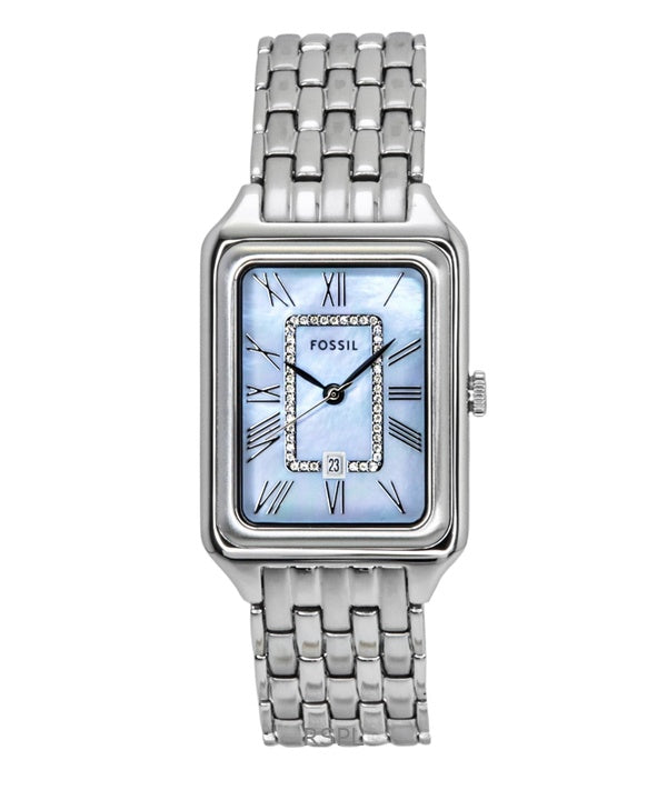 Orologio da donna Fossil Raquel in acciaio inossidabile con quadrante in madreperla e quarzo ES5402