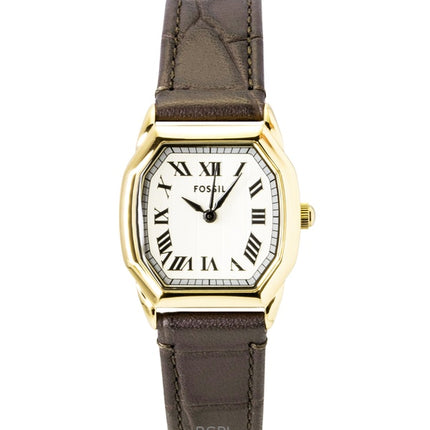 Orologio da donna Fossil Harlow ES5426 con cinturino in pelle e quadrante color crema al quarzo