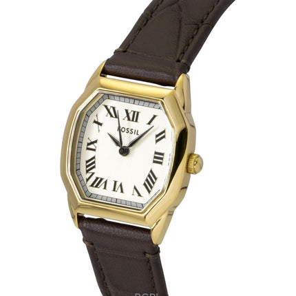 Orologio da donna Fossil Harlow ES5426 con cinturino in pelle e quadrante color crema al quarzo