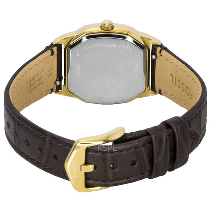 Orologio da donna Fossil Harlow ES5426 con cinturino in pelle e quadrante color crema al quarzo