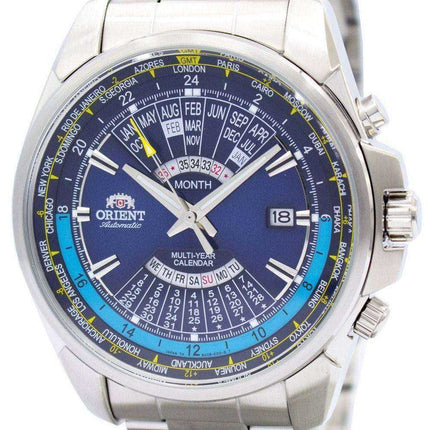 Orient Orologio automatico da uomo con calendario a più anni. Orologio mondiale da uomo EU0B002D