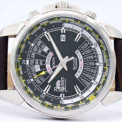 Orientare orologio automatico per più uomini del calendario mondiale EU0B003F