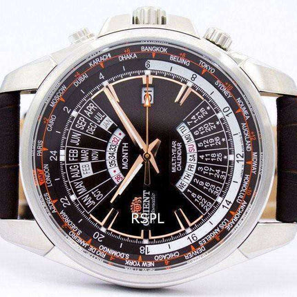 Orient Orologio automatico da uomo con calendario a più anni. World Time EU0B004T
