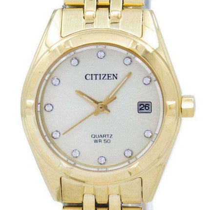 Orologio da donna Citizen Analog Quartz Diamond Accent EU6052-53P