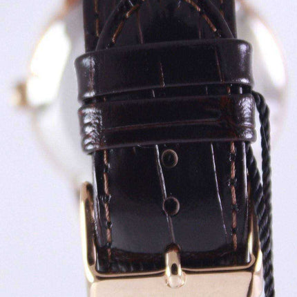 Orologio da uomo con cinturino in pelle quadrante marrone automatico EV0U002T