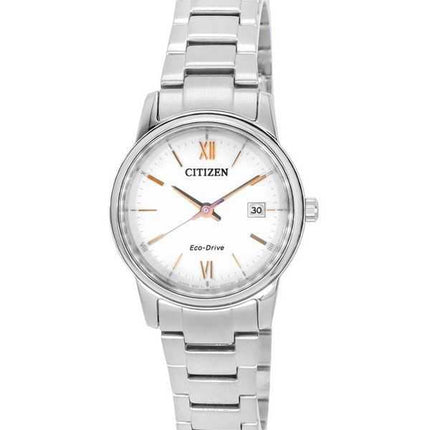 Orologio da donna Citizen Eco-Drive EW2318-73A con quadrante argentato in acciaio inossidabile