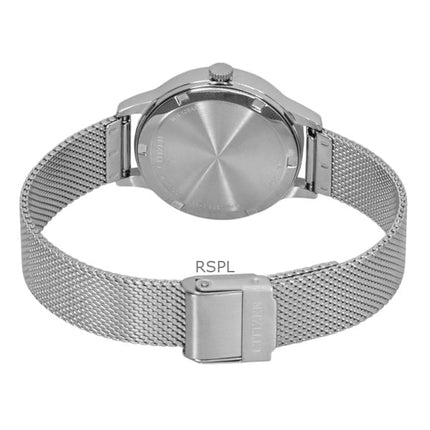 Orologio da donna Citizen Elegance in acciaio inossidabile con quadrante bianco Eco-Drive EW2621-75A 100M