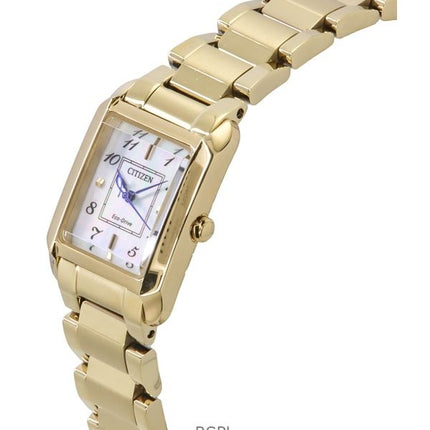 Orologio da donna Citizen L in acciaio inossidabile color oro con quadrante in madreperla Eco-Drive EW5602-81D
