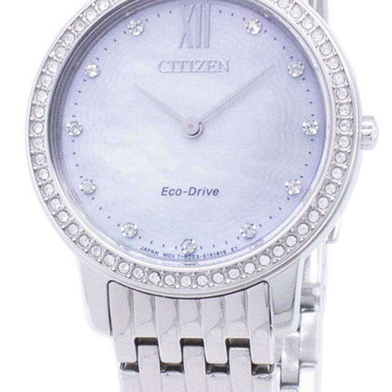 Orologio da donna analogico analogico con diamanti Diamond Eco-Drive EX1480-82D