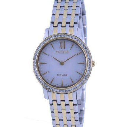 Citizen Elegance Crystal Accenti Orologio da donna Eco-Drive EX1484-81A in acciaio inossidabile bicolore