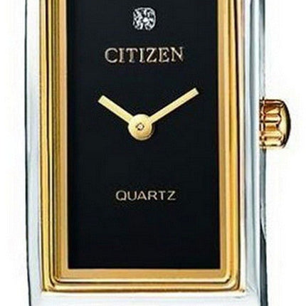 Orologio da donna Citizen quadrante nero in acciaio inossidabile al quarzo EEZ6364-59E 100M