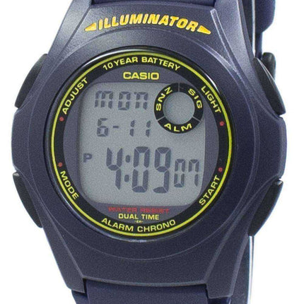 Orologio da uomo Casio Illuminator Dual Time Chrono Digital F-200W-2B F200W-2B