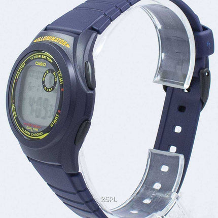 Orologio da uomo Casio Illuminator Dual Time Chrono Digital F-200W-2B F200W-2B