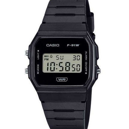 Casio POP Digital Nero Cinturino in Resina a Base Biologica Quarzo F-91WB-1A Orologio Unisex