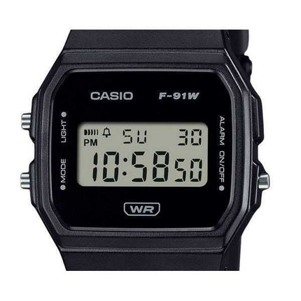 Casio POP Digital Nero Cinturino in Resina a Base Biologica Quarzo F-91WB-1A Orologio Unisex