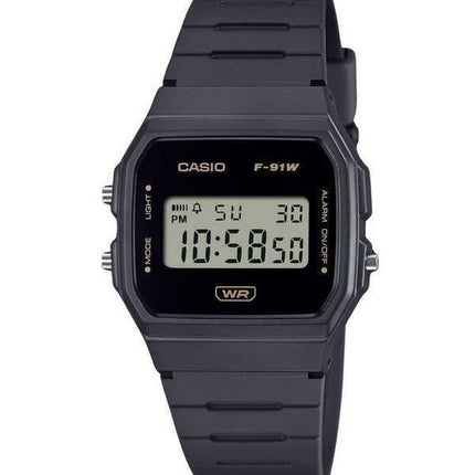 Casio POP Digital Gray Bio Based Resin Strap Quartz F-91WB-8A Orologio unisex