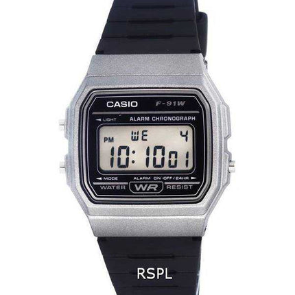 Orologio da uomo Casio digitale in resina quadrante nero al quarzo F-91WM-1B F91WM-1B