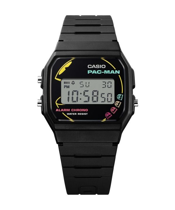 Casio Standard Digital PAC-MAN Collaboration Cinturino in resina bio-based al quarzo F-91WPC-1A Orologio unisex