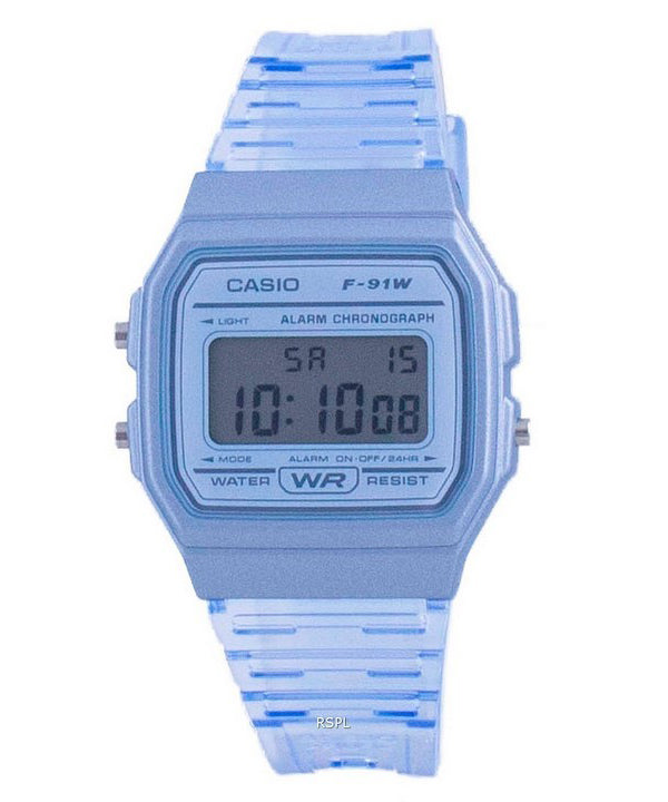Orologio unisex Casio Youth Blue Resin Digital F-91WS-2 F91WS-2