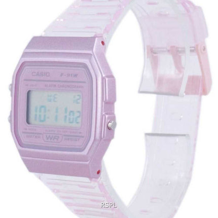 Orologio unisex Casio Youth Pink Resin Digital F-91WS-4 F91WS-4