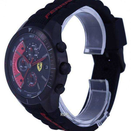 Orologio da uomo Ferrari Scuderia Chronograph Analog Silicon quadrante nero Quartz F0830260.G