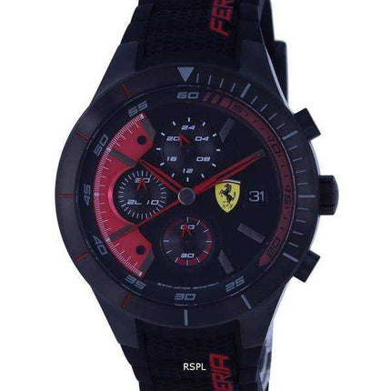 Orologio da uomo Ferrari Scuderia Chronograph Analog Silicon quadrante nero Quartz F0830260.G