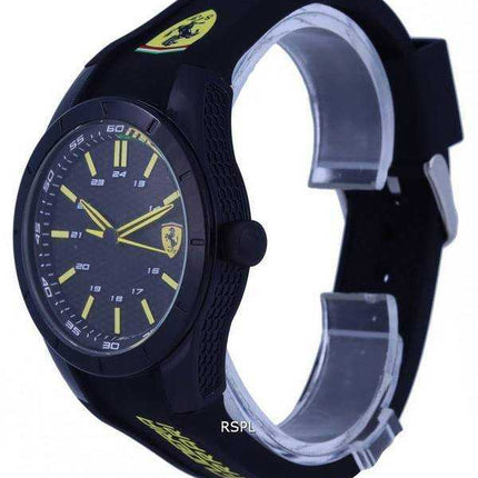 Orologio da uomo Ferrari Scuderia Analog Silicon quadrante nero Quartz F0830302.G