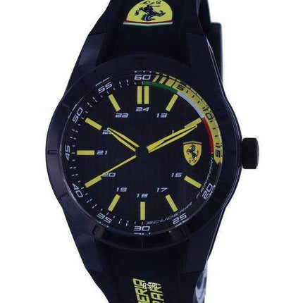 Orologio da uomo Ferrari Scuderia Analog Silicon quadrante nero Quartz F0830302.G