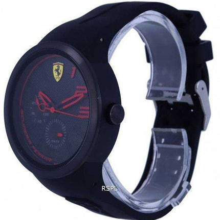 Orologio da uomo Ferrari Scuderia Analog Silicon quadrante nero Quartz F0830394.G