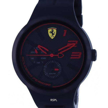 Orologio da uomo Ferrari Scuderia Analog Silicon quadrante nero Quartz F0830394.G