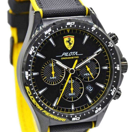 Ferrari Scuderia Pilota cronografo cinturino in nylon al quarzo 0830622 Orologio da uomo