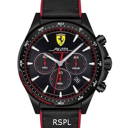 Ferrari Scuderia Pilota cronografo cinturino in nylon al quarzo 0830623 Orologio da uomo