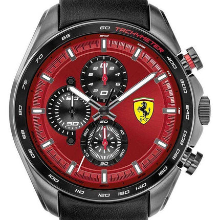 Ferrari Scuderia Speedracer cronografo quadrante rosso in acciaio inossidabile quarzo 0830650 Orologio da uomo