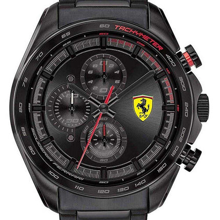 Ferrari Scuderia Speedracer cronografo quadrante nero in acciaio inossidabile quarzo 0830654 Orologio da uomo