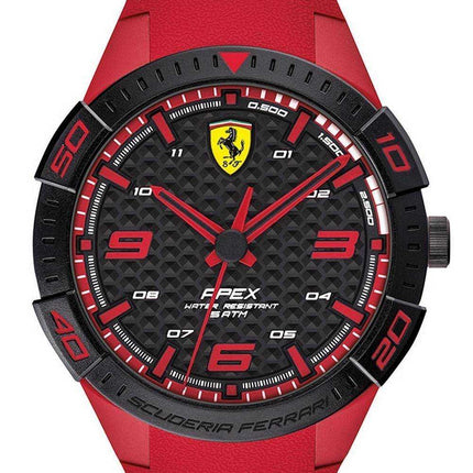Ferrari Scuderia Apex Black Dial Silicon Band Quartz 0830664 Orologio da uomo