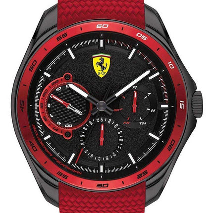 Ferrari Scuderia Speedracer quadrante nero cinturino in silicone quarzo 0830681 orologio da uomo