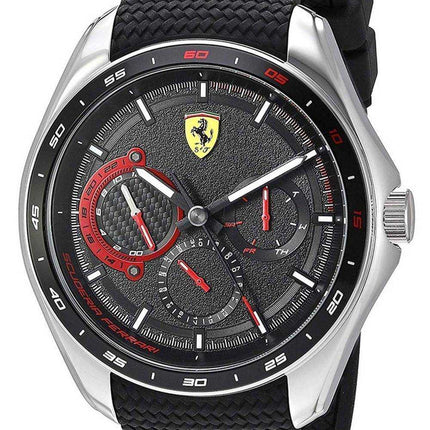 Ferrari Scuderia Speedracer quadrante nero cinturino in silicone quarzo 0830683 orologio da uomo
