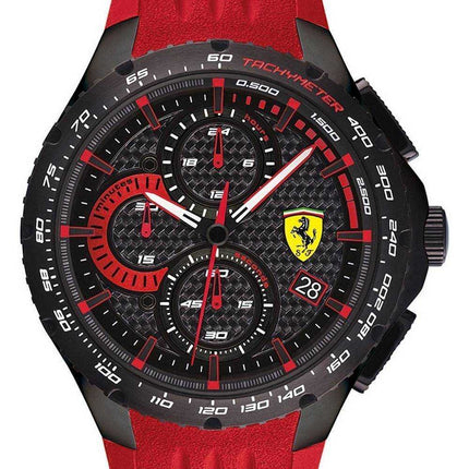 Ferrari Scuderia Pista Cronografo al quarzo con cinturino in silicone 0830727 Orologio da uomo