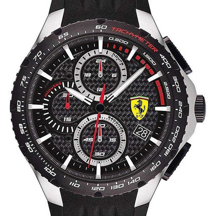 Ferrari Scuderia Pista cronografo quadrante nero cinturino in silicone quarzo 0830732 orologio da uomo