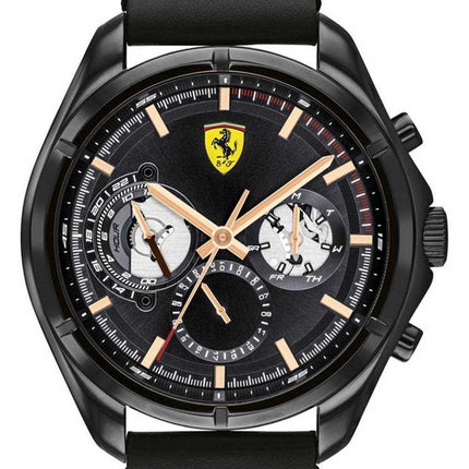 Ferrari Scuderia Speedracer Open Heart Leather Strap Quartz 0830752 Orologio da uomo
