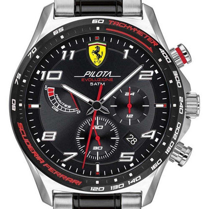 Ferrari Scuderia Pilota Evo cronografo quadrante nero al quarzo 0830768 Orologio da uomo