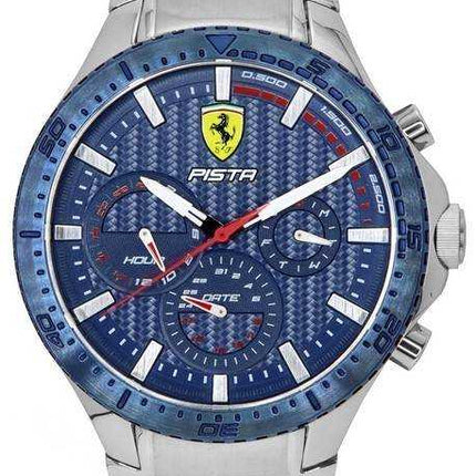 Orologio da uomo Scuderia Ferrari Pista Dual Track quadrante multifunzione al quarzo 0830855