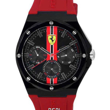Scuderia Ferrari Aspire cinturino in silicone quadrante nero quarzo 0830870 orologio da uomo